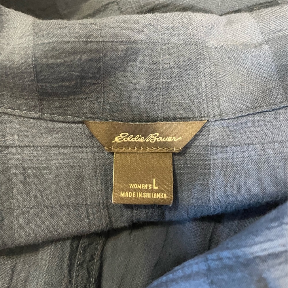 Eddie Bauer Navy Women's Button-Up Blouse - Picture 3 of 5